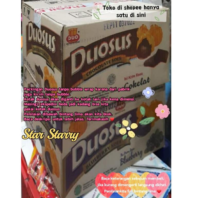 

Dijamin Miring harga [Per Dus] 30pcs Duo Sus Coklat 1 Kotak termurah / Duosoes / Duosus / Duo Soes / Duo Sus kering Snack Viral Halal MUI 0