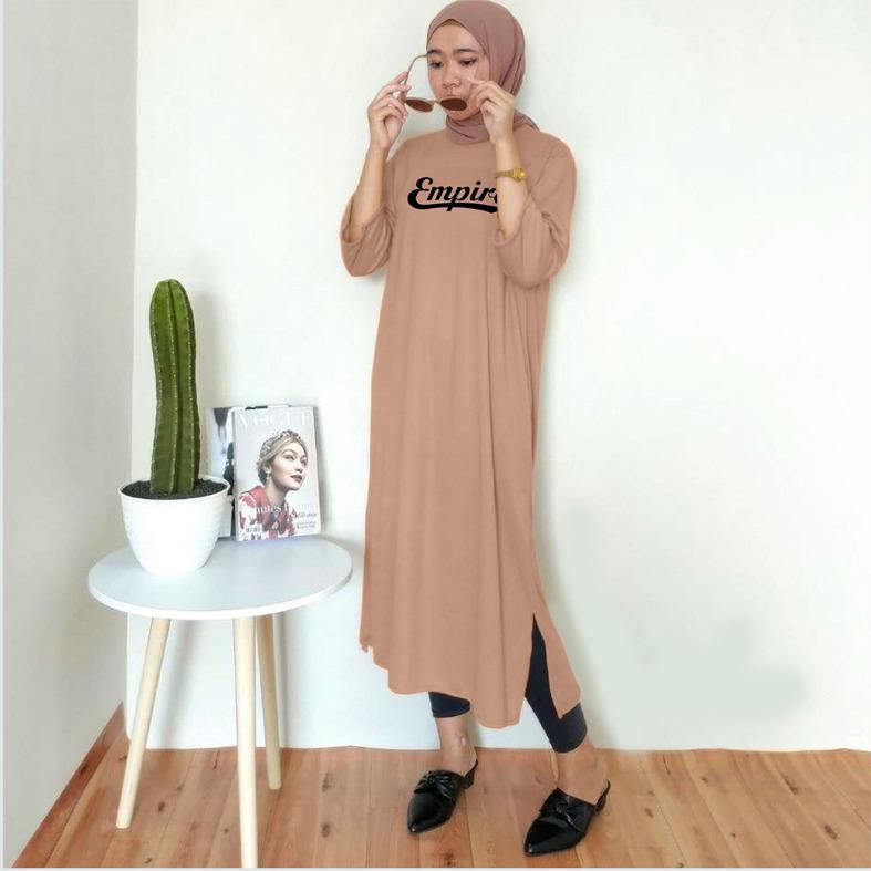 Baju Dress Oversize Tunik Premium EMPIRE Oversized Dress Tshirt polos