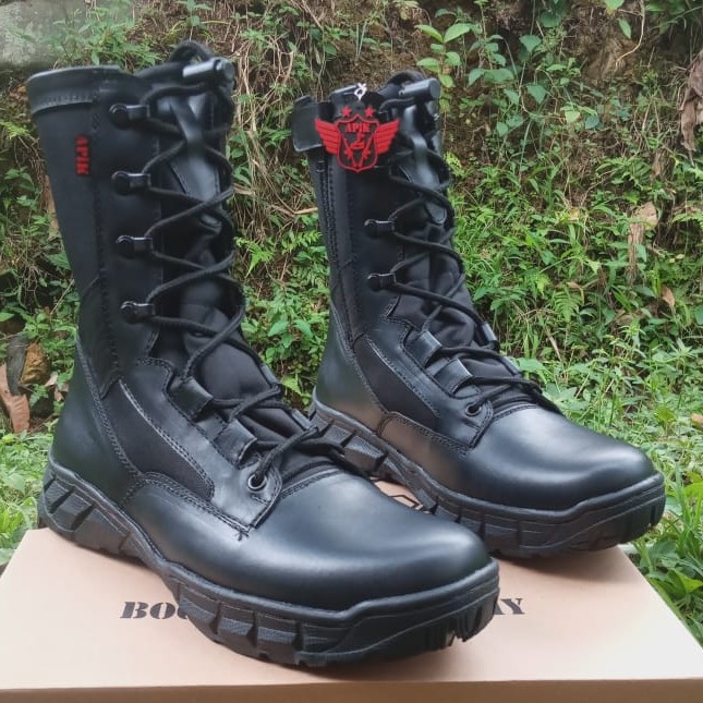 SEPATU PDL GEN 6 APIK KULIT SAPI ASLI SEPATU PDL TNI POLRI SECURITY SATPAM SEPATU BOOTS PRIA WANITA