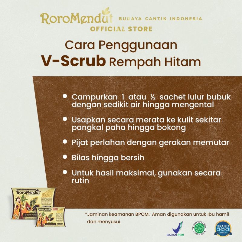 Roro mendut V Scrub rempah hitam 20 gram