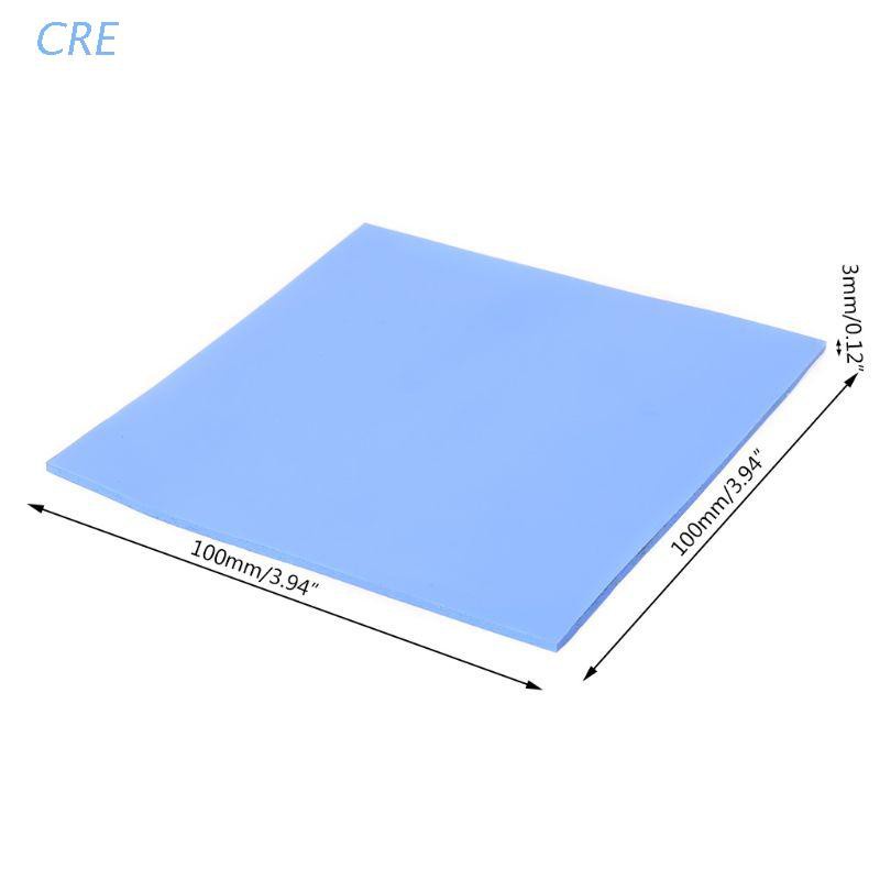 1 Lembar Pad Thermal Konduktif Pendingin Bahan Silikon Ukuran 100mm X 100mm X 3mm Untuk Pc Komputer
