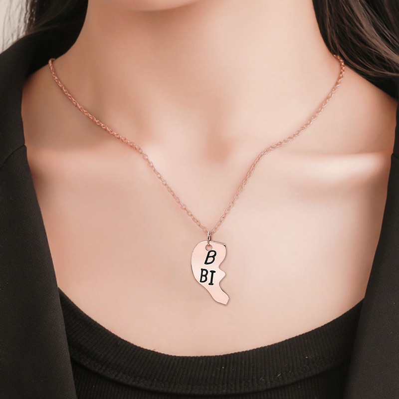 Fancyqube 3pcs Kalung Choker Liontin Bulan Bintang Bulat Tulisan Best Friend Forever Untuk Pria Dan Wanita