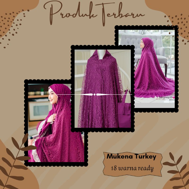 mukena Turkey dewasa mewah dalanova terbaru jumbo brukat premium original