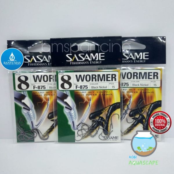[BAYAR DI TEMPAT] B121 Mata Kail Pancing Sasame Wormer F-875 Size No 8 isi 15pcs Asli Original
