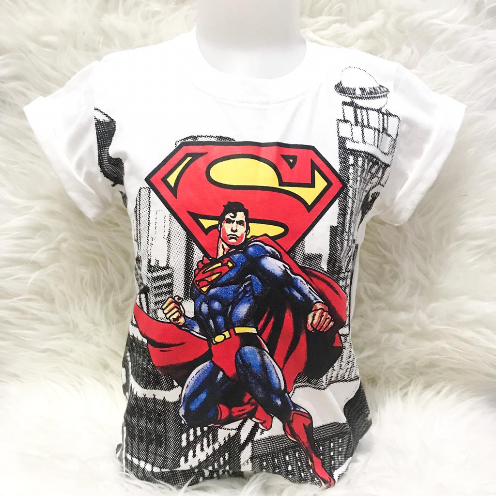  Kaos  Anak  SUPERMAN  WHITE AK623 COMPLETE Shopee Indonesia