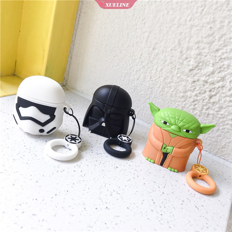 Casing Soft Case Silikon Motif Kartun Star Wars Untuk AirPods 1 / 2 pro