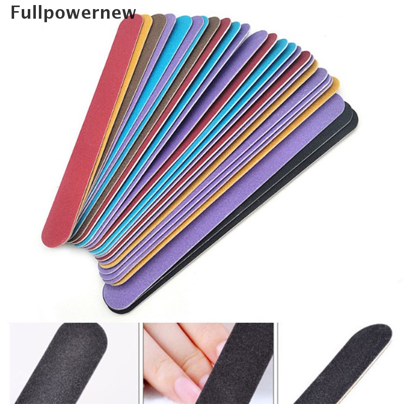 [FULL] 10Pcs Home Beauty Salon Double-Sided Disposable Nail File Emery Shaping Board