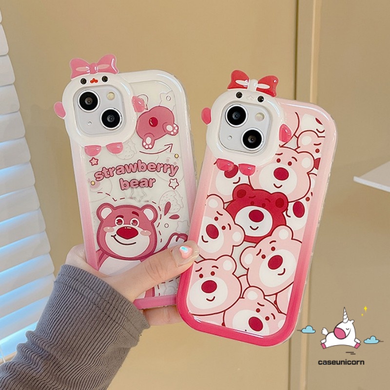 Case Beruang Strawberry Untuk Samsung A04 A50 A14 A30s A12 A32 A13 A04E A50s A22 A51 A52 A52s A31 A23 A03 A03s A02s A04s A33 A53 A73 A11 A21s A71 A53 Manyo Lensa Monster Kecil Soft Case