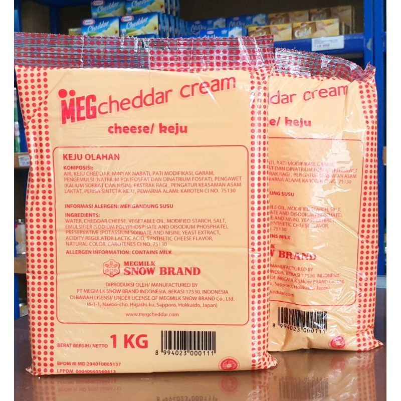 Jual Meg Cheddar Cream Cheese 1Kg (Expired Oktober 2022) Indonesia