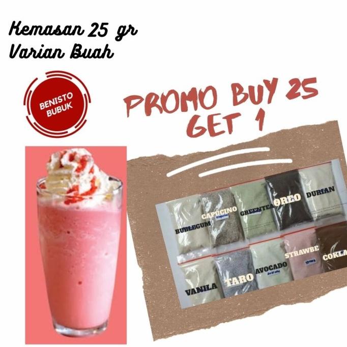 

Promo Awal tahun Bubuk Minuman 25 gr/Bubuk Minuman Murah/Minuman Boba Rasa Buah 25 gr Promo Awal tahun