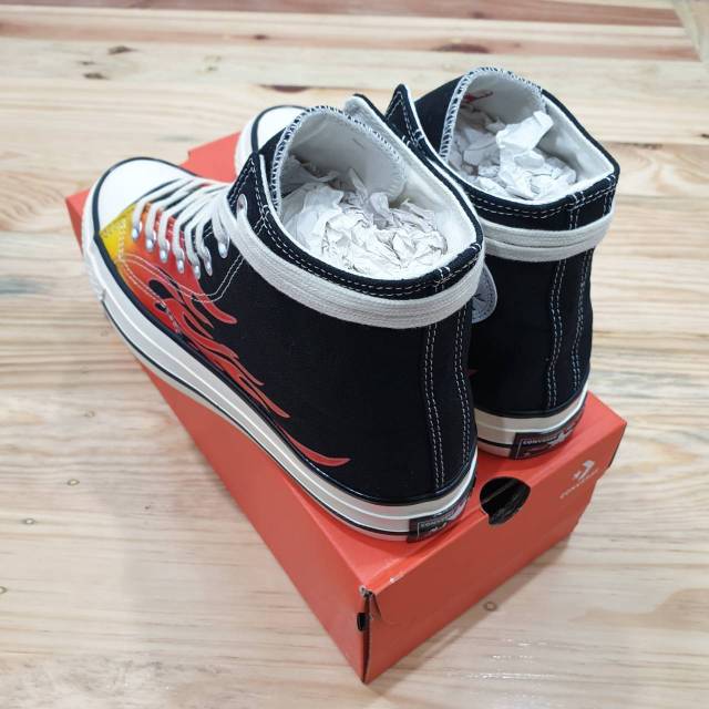 Converse 70S High Flame Black Red Made In Vietnam