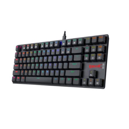 Keyboard gaming redragon mechanical wired usb type-c ultra low 87 keys k607rgb aps tkl k607 rgb k-607