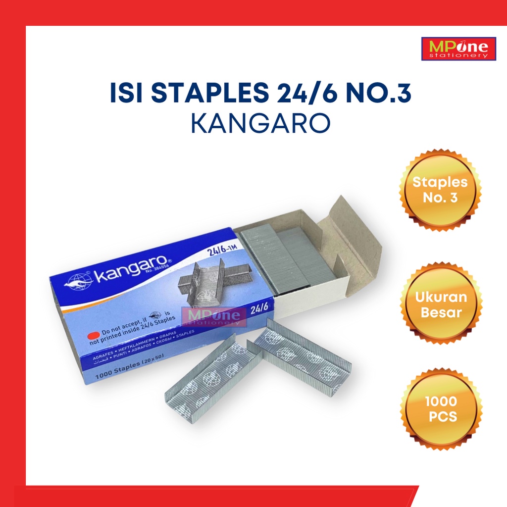 

Isi Staples Kangaro 24/6-1M (No. 3) / Isi Staples HD-50