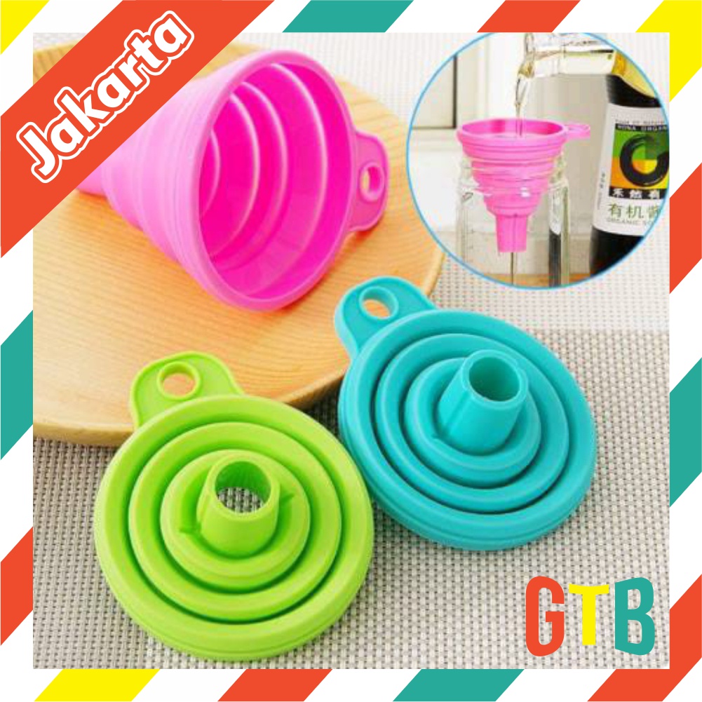 ❤️GTB❤️ Corong Air Corong Minyak Silikon Corong Air Portable Foldable Silicone Mini Funnel R378