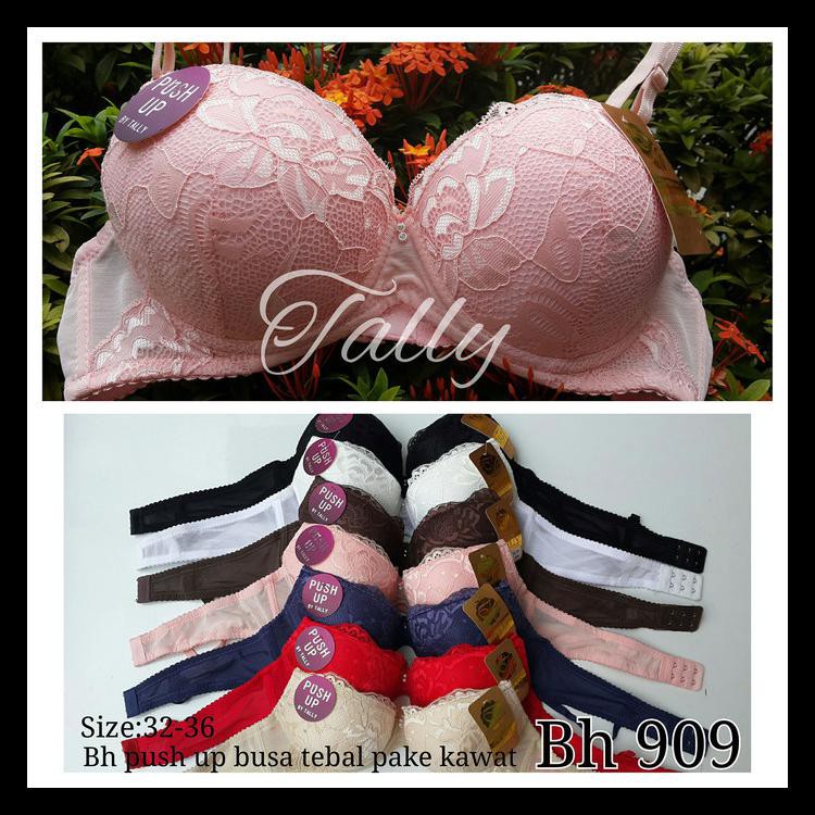 Bra Bh Push Up Busa Tebal Berkawat Tally 909 Ukuran 32 34 36 - Cokelat Muda, 38