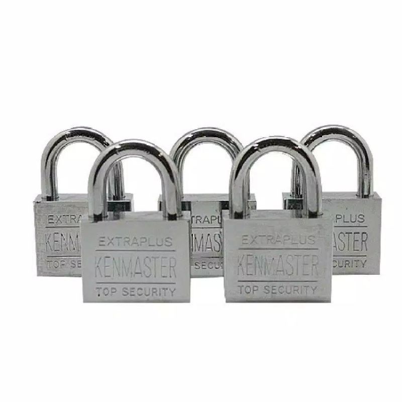 Gembok  , UK.50mm set 5 pcs . Kenmaster ,  Kunci Gembok, Master Key,