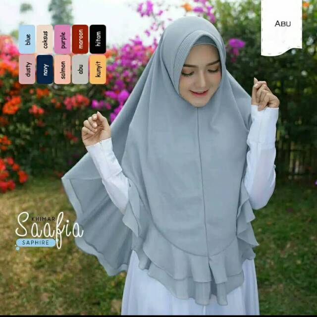 Khimar Rempel Shapire Jumbo Hijab Style Motif Cantik Pashmina Ootd