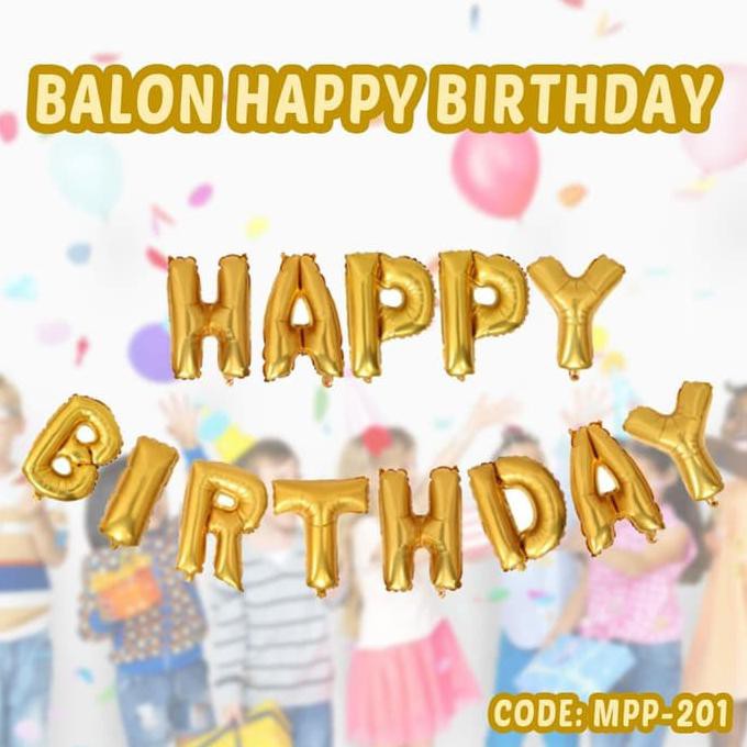 Balon Foil Happy Birthday Paket Mpp-201