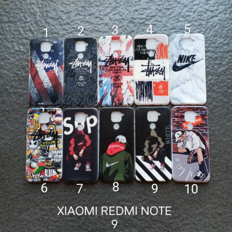 Case gambar Xiaomi Redmi Note 9 motif cowok ( 6 motif ) soft softcase softshell silikon cover casing kesing housing