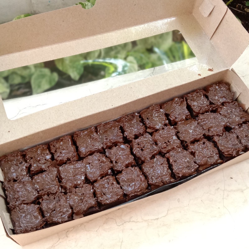 

Brownies sekat full chococrunchy/ fudgy brownies custom/ browkat 30x10