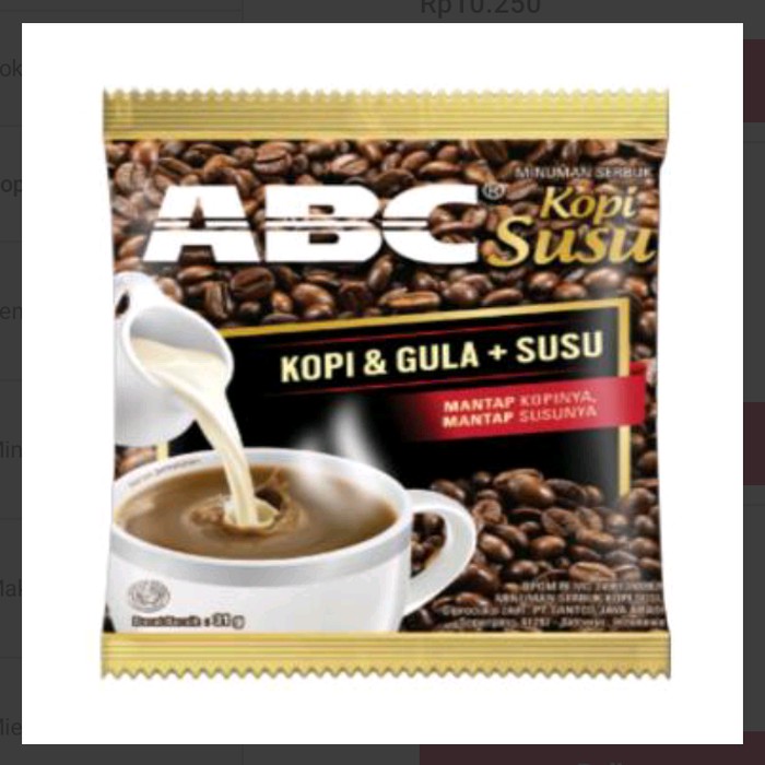 

Kopi ABC SUSU 31Gr x 5pcs