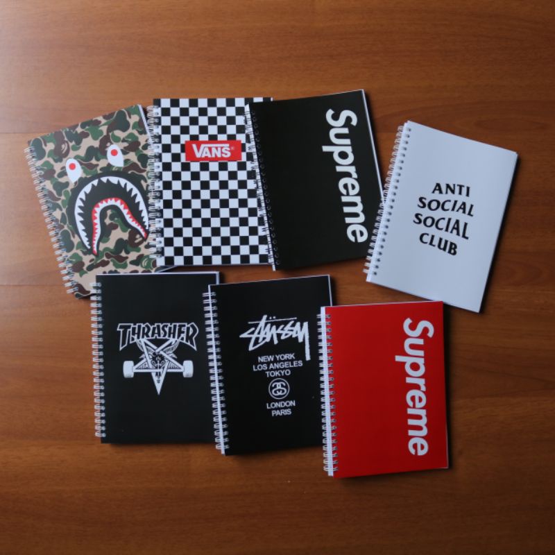 Notebook custom stussy bape vans supreme