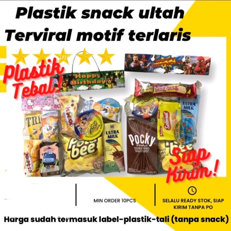 

{isi 6 pcs} Tas label ultah anak (ukuran plastik 20x30cm)