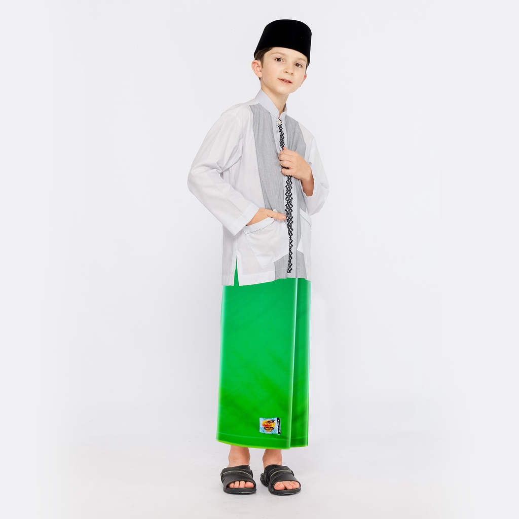 Sarung ATLAS Junior 425 Warna Polos Hijau Tua