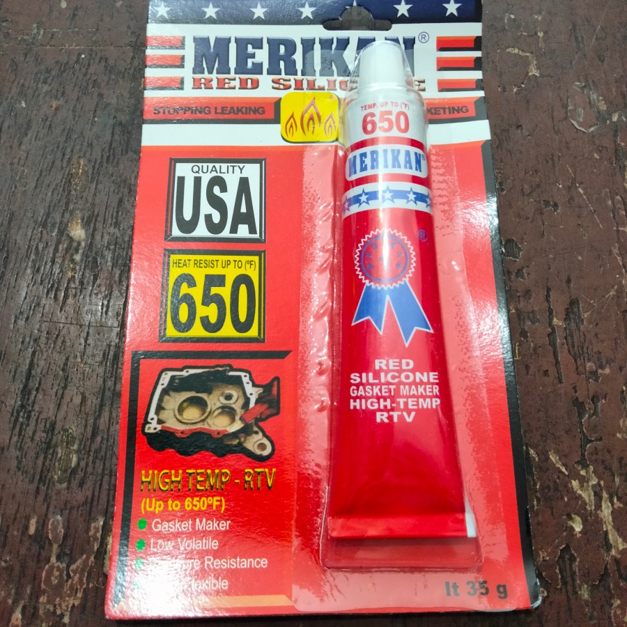 lem auto sealer merah 35 gram merek Merikan Red silicone