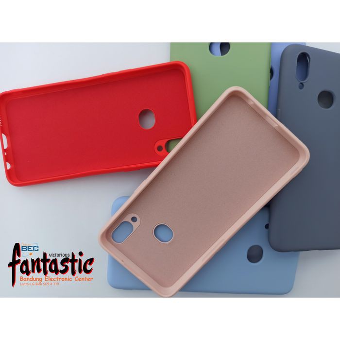 Samsung A10S Case Softcase Casing Silikon Polos Free Tempered Glass