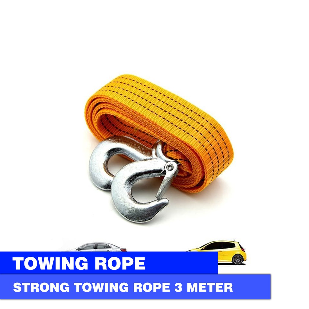 TALI TOWING DEREK MOBIL CAR TOWING ROPE 3 METER 3 TON BAHAN TEBAL