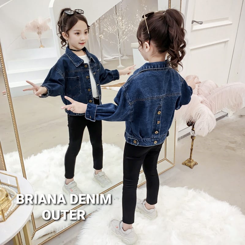 BAJUKIDDIE BRIANA DENIM OUTER JAKET JEANS ANAK REMAJA PEREMPUAN KOREA