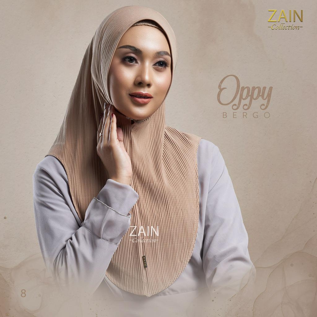 Zain Collection Kerudung Bergo Oppy Plisket Hijab Instan Pet Soft Jilbab Daily