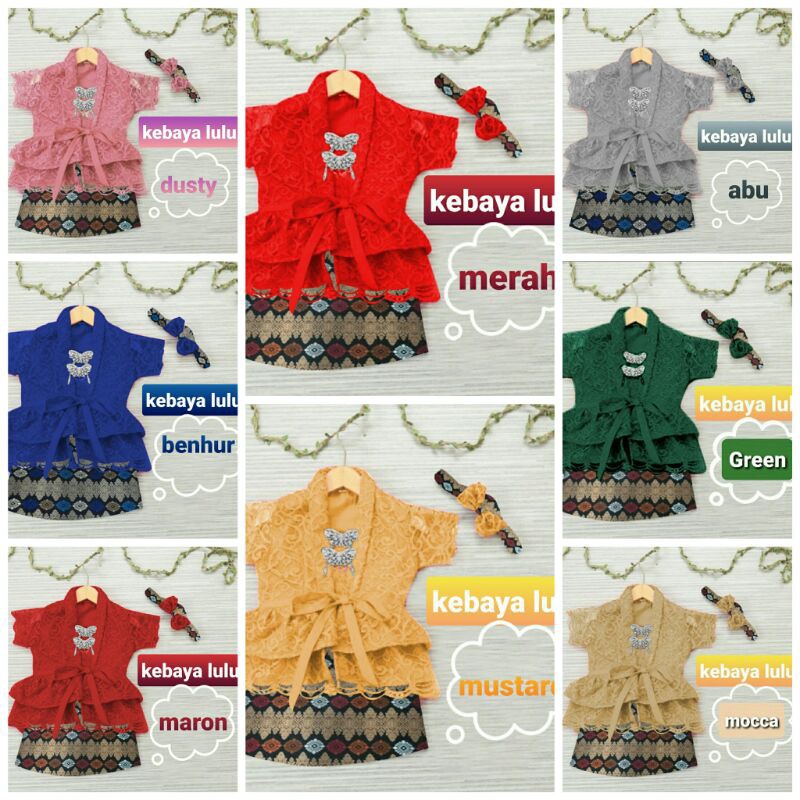 fashion anak kb lulu toraja kebaya lulu toraja setelan anak kebaya modern