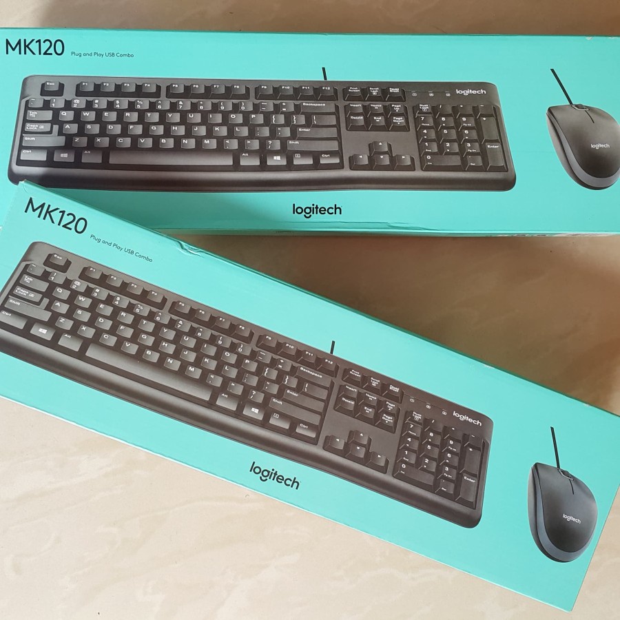 Keyboard Usb Logitech MK120 + MOUSE Original