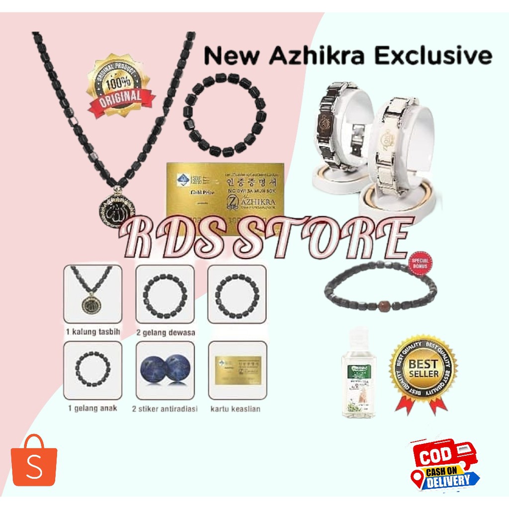 COD- FREE ONGKIR Kalung Azhikra - Kalung Azikra Azzikra premium tasbih original