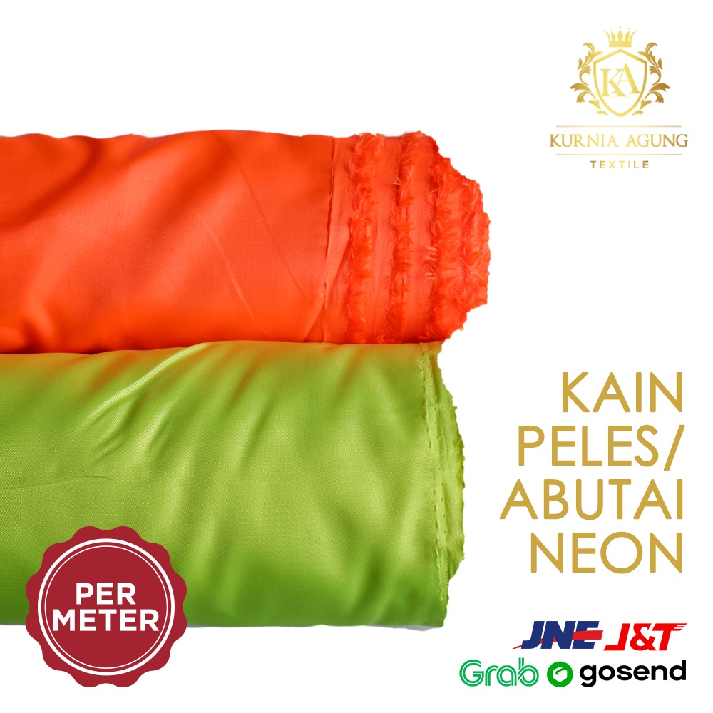 Kain Peles NEON Furing Per Meter/100cm Abutai Kahatex Habute Dekorasi