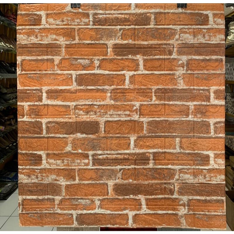 Wallpaper 3D foam bata orange