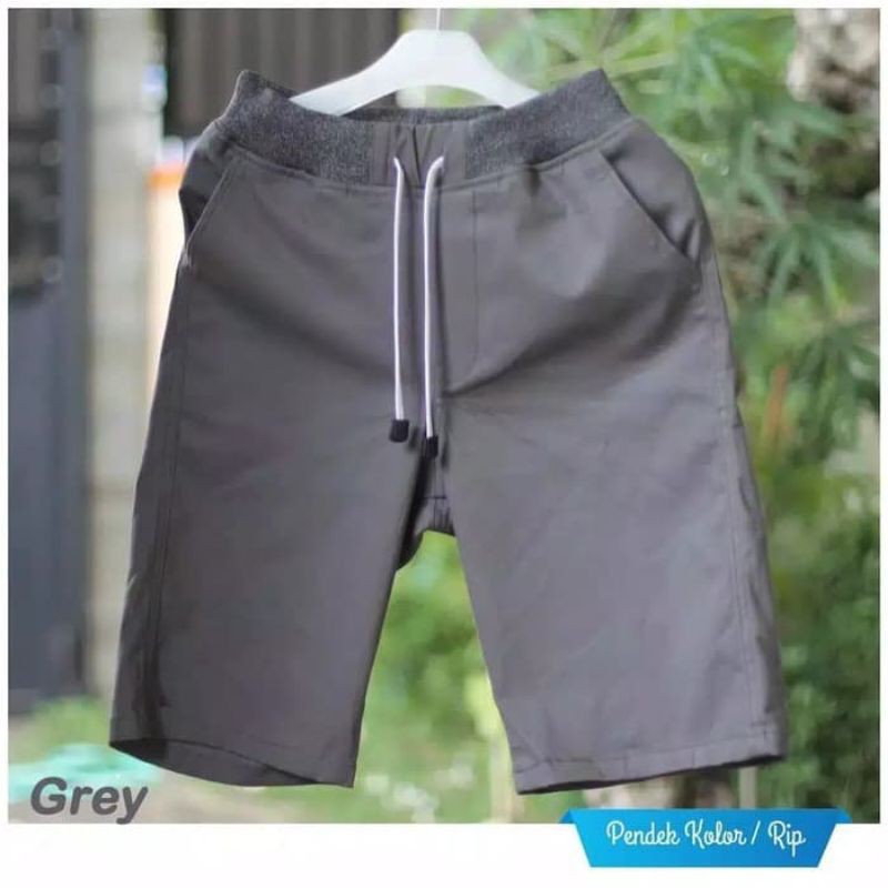 [Bisa COD] Celana Pendek Pria Cowok Dewasa Chino Rip Karet