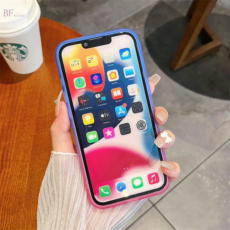 Jelly Hard Case Pc Transparan + Ring Pelindung Lensa Kamera Untuk Iphone 11 12 13 Pro Max 11pro