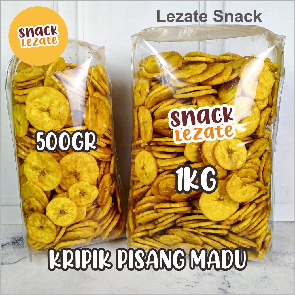 

SEDAP SNACK - KERIPIK PISANG MADU MANIS 1 KG MURAH / KERIPIK PISANG LAMPUNG / KEPOK ANEKA RASA KILOAN LUMER SALE