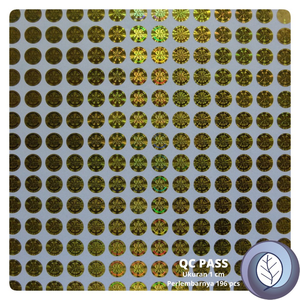 

Stiker Hologram QC PASS Gold 1 cm