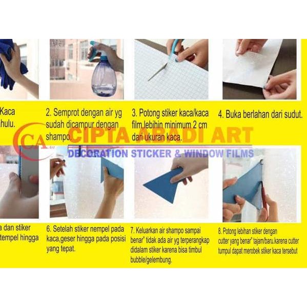 ╙ ORIGINAL >>>> stiker kaca / kaca film clear safety 2 mil anti gores pelindung cermin ╙