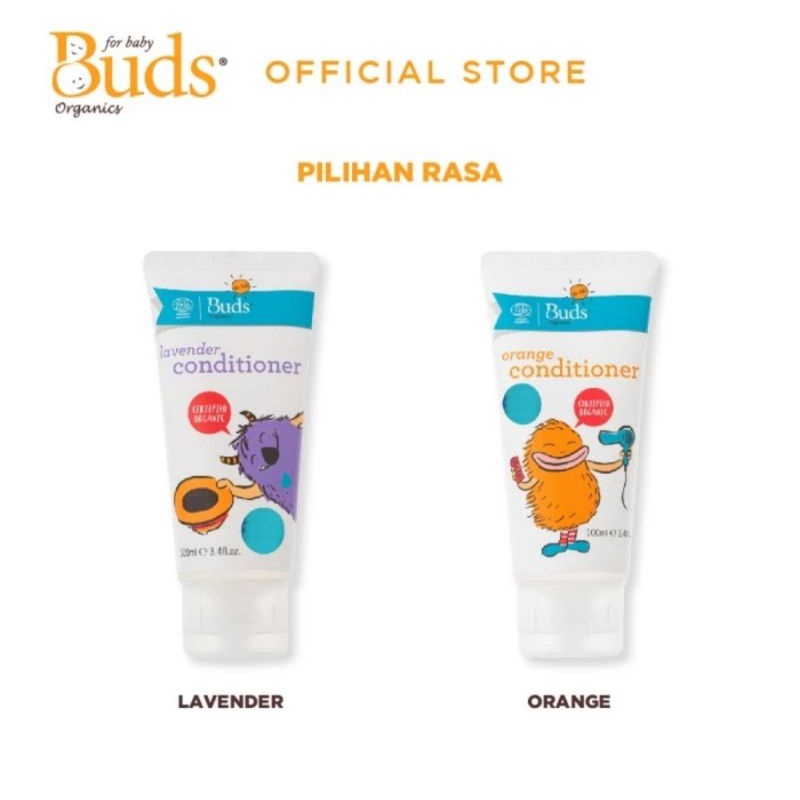 Buds Organics Conditioner For Kids 100 ml - Kondisioner Rambut Organik  Untuk Anak