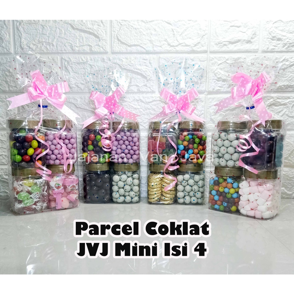 

Parcel Coklat LAGIE DELFI - Paket Coklat Lebaran Lagie Hemat JVJ MINI ISI 4 / Toples Kotak 200 ml