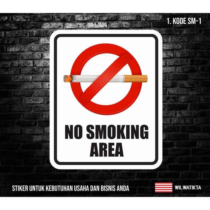 

Sticker Sign Dilarang Merokok/No Smoking Area (Min 2pcs)