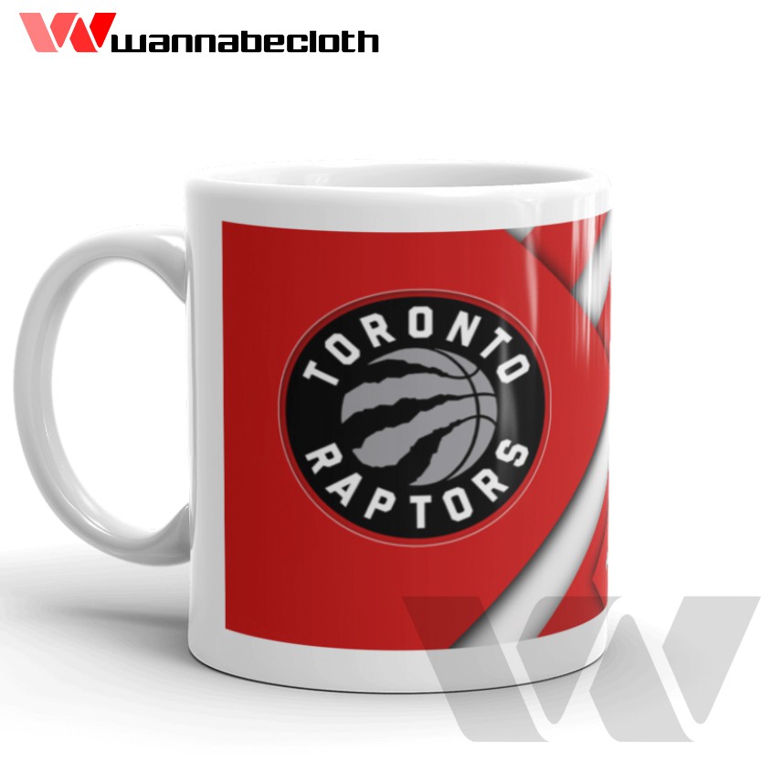 Gelas Toronto Raptors NBA Mug Toronto Raptors Basket Mug NBA Raptors Team Flag