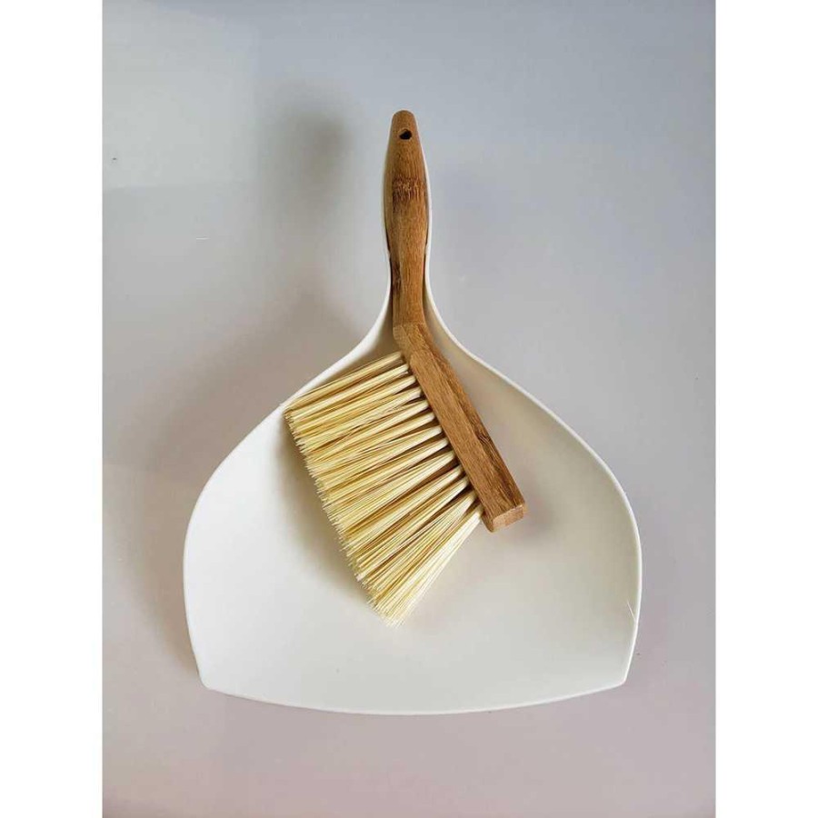 Sikat Sapu Mini Dengan Pengki Mini Brooms Shovel Set - D3047 - White/Brown