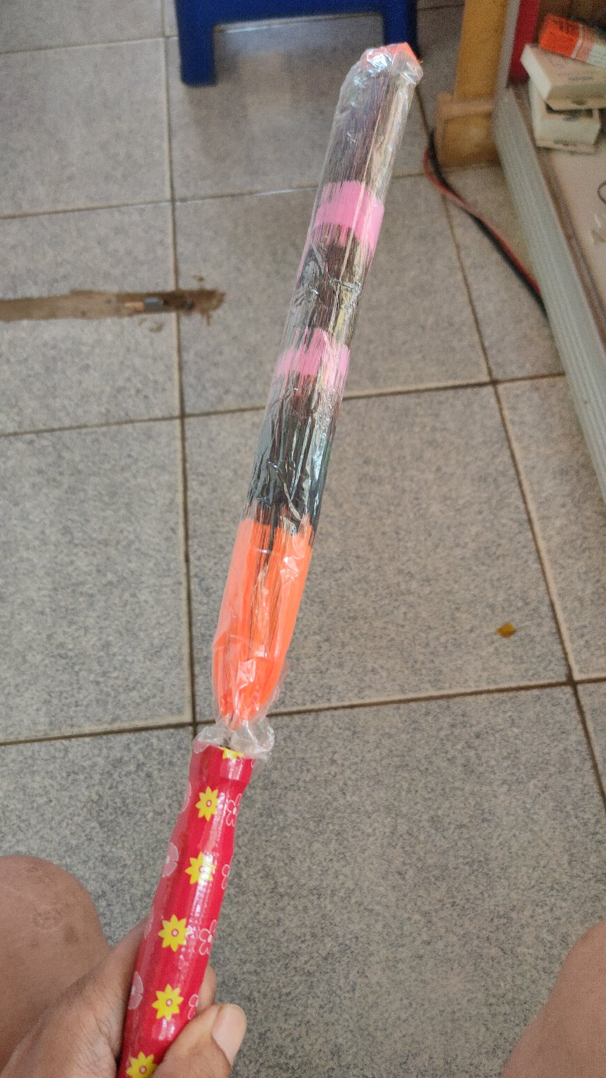 Kemoceng Bulu / Kamoceng Bulu Sintetis Gagang Ungu Biru Hijau Merah Pink