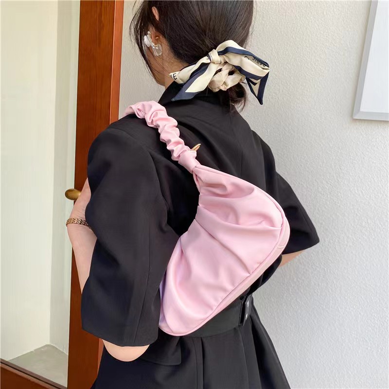 Shoulder Bag Tas Kerut Korean Style Wanita Fashion - Tas Selempang Kerut Wanita